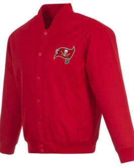 Varsity Tampa Bay Buccaneers Red Poly Twill Jacket