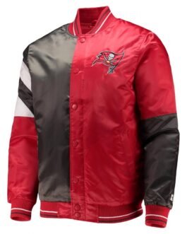Tampa Bay Buccaneers Red and Black Full-Snap Jacket