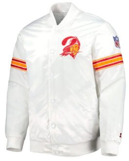 White The Power Tampa Bay Buccaneers Satin Jacket