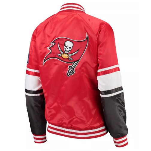 Tampa Bay Buccaneers Victory Cheer Satin Red Jacket - Image 2