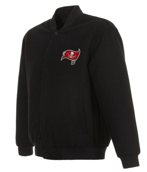 Tampa Bay Buccaneers Bomber Black Wool Jacket