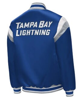 Tampa Bay Lightning Shut Out Royal Varsity Satin Jacket