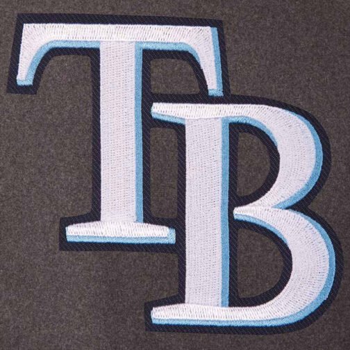 Tampa Bay Rays Charcoal and Navy Varsity Jacket - Image 3