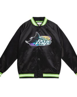 Tampa Bay Rays Devil Rays Black Satin Jacket