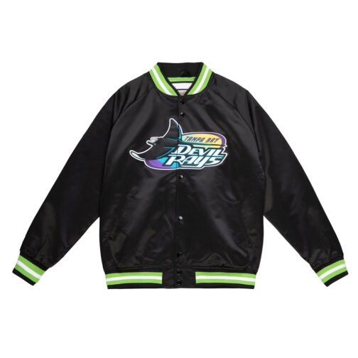 Tampa Bay Rays Devil Rays Black Satin Jacket