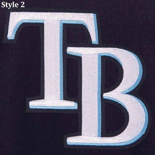Tampa Bay Rays Varsity Gray and Navy Wool Jacket - Image 5