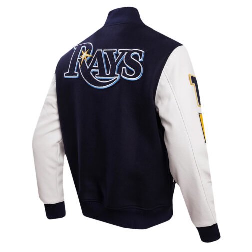 Tampa Bay Rays Varsity Navy & White Jacket - Image 4