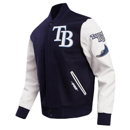 Tampa Bay Rays Varsity Navy & White Jacket - Image 3