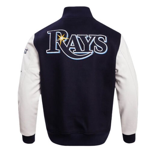 Tampa Bay Rays Varsity Navy & White Jacket - Image 2