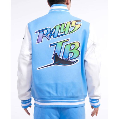 Tampa Devil Rays Retro Classic Rib Varsity Jacket - Image 5