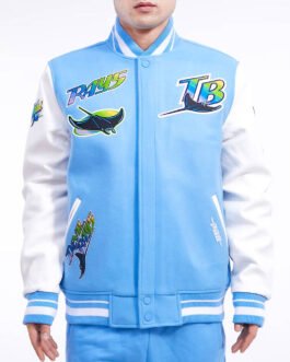 Tampa Devil Rays Retro Classic Rib Varsity Jacket