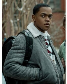 Power Book II Season 02 Michael Rainey Jr Grey Suede Jacket