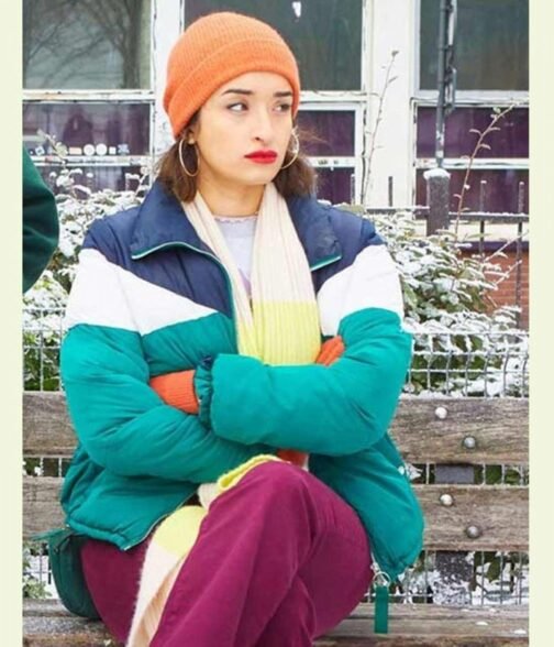 Shirine Boutella Christmas Flow Color Block Puffer Jacket - Image 2