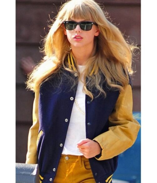 Taylor Swift Varsity Blue & Yellow Jacket - Image 2