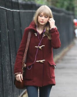 Taylor Swift Duffle Maroon Coat