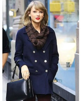 Taylor Swift NYC Street Style Navy Peacoat