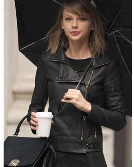 Taylor Swift Street Style Black Leather Jacket