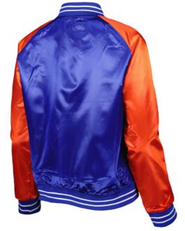 Team 2.0 Denver Broncos Orange and Blue Satin Jacket