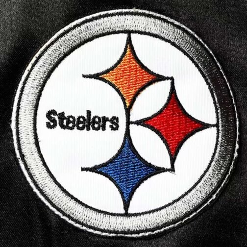 Team 2.0 Pittsburgh Steelers Black/Yellow Satin Jacket - Image 4