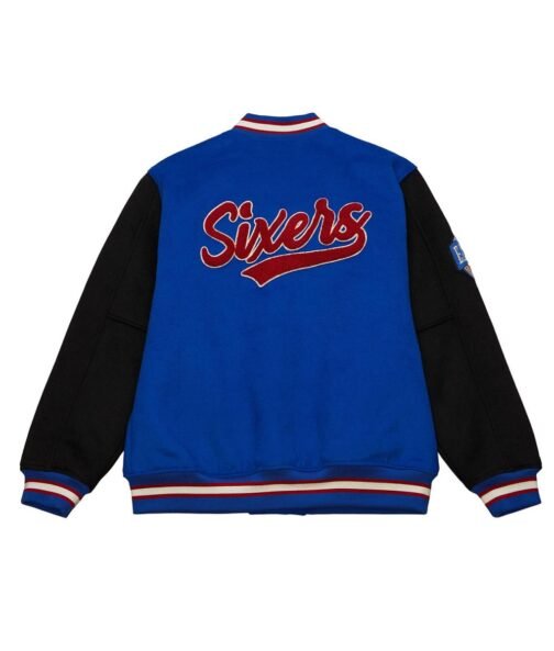 Philadelphia 76ers Team Legacy Varsity Wool Jacket - Image 2