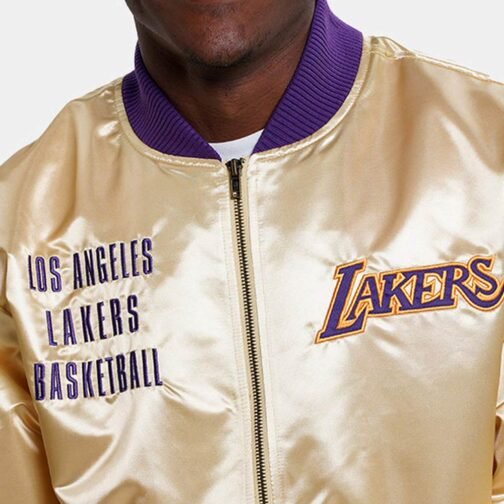 LA Lakers Team OG 2.0 Gold Satin Jacket - Image 6