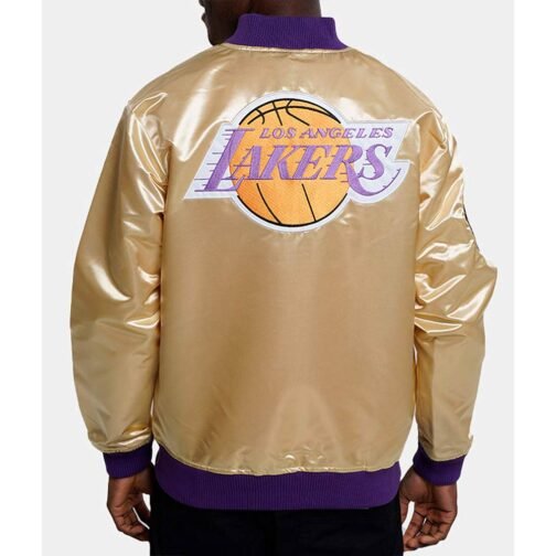 LA Lakers Team OG 2.0 Gold Satin Jacket - Image 4