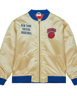 New York Knicks Team OG 2.0 Gold Satin Jacket