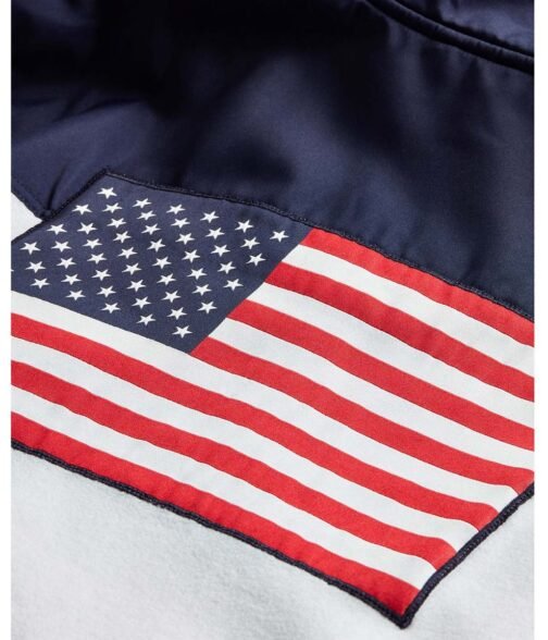 2022 Olympics Closing Ceremony Team USA Navy Blue and White Jacket - Image 6