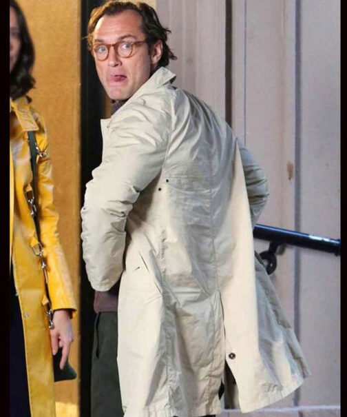 A Rainy Day in New York Jude Law Cotton Coat - Image 14