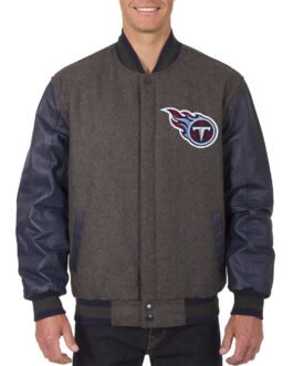 Charcoal/Navy Tennessee Titans Varsity Jacket