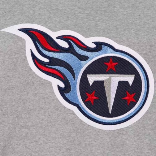 Tennessee Titans Varsity Gray and Navy Wool Jacket - Image 4