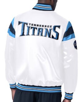 Tennessee Titans Midweight White Satin Jacket