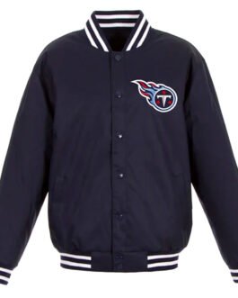 Tennessee Titans Navy Blue Varsity Wool Jacket