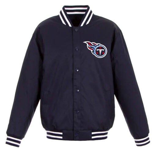 Tennessee Titans Navy Blue Varsity Wool Jacket