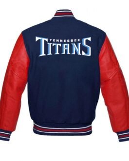 Tennessee Titans Varsity Red and Blue Jacket