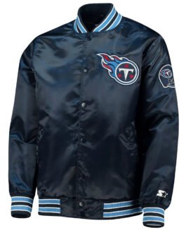 The Diamond Tennessee Titans Satin Navy Jacket