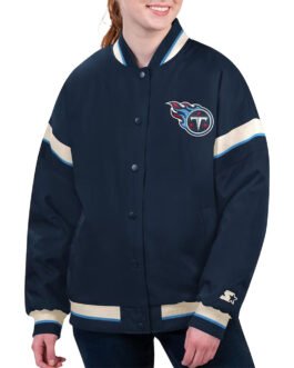 Tennessee Titans Tournament Navy Varsity Jacket
