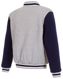 Tennessee Titans Varsity Gray and Navy Wool Jacket