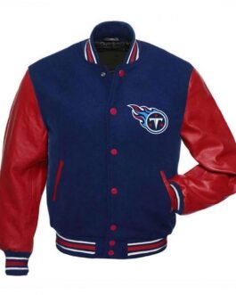 Tennessee Titans Varsity Red and Blue Jacket