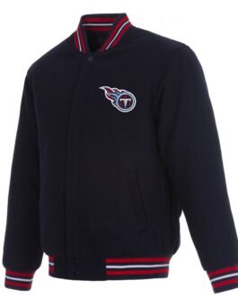 Varsity Tennessee Titans Navy Blue Wool Jacket