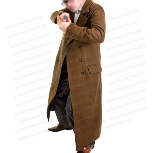 10th Doctor Brown Trench Coat - Image 7
