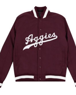 Coaches Texas A&M Aggies Maroon Baseball Jacket