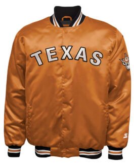 Burnt Orange Texas Longhorns Satin Jacket