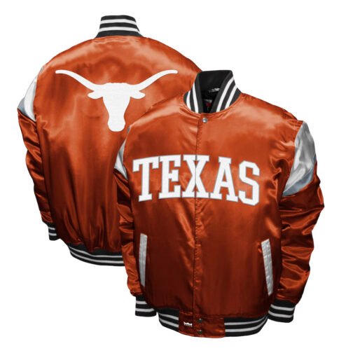 Texas Longhorns Power Burnt Orange Satin Jacket - Image 5
