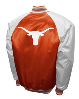 Texas Longhorns The Game Burnt Orange and Light Gray Satin Jacket