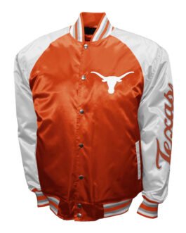 Texas Longhorns The Game Burnt Orange and Light Gray Satin Jacket