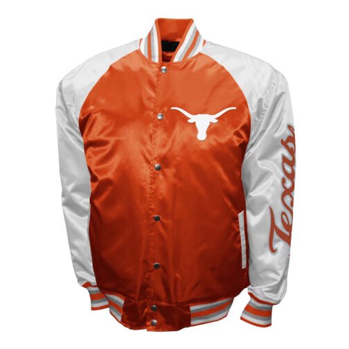 Texas Longhorns The Game Burnt Orange and Light Gray Satin Jacket