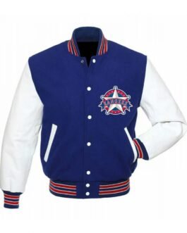Texas Rangers White and Blue Varsity  Jacket