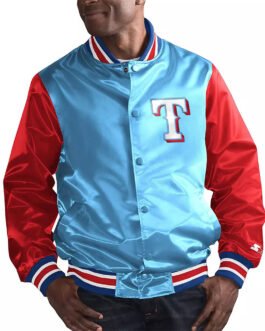 Light Blue/Red Texas Rangers Top Slugger Jacket