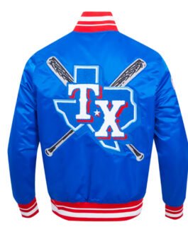 Texas Rangers Mashup Classic Rib Satin Jacket